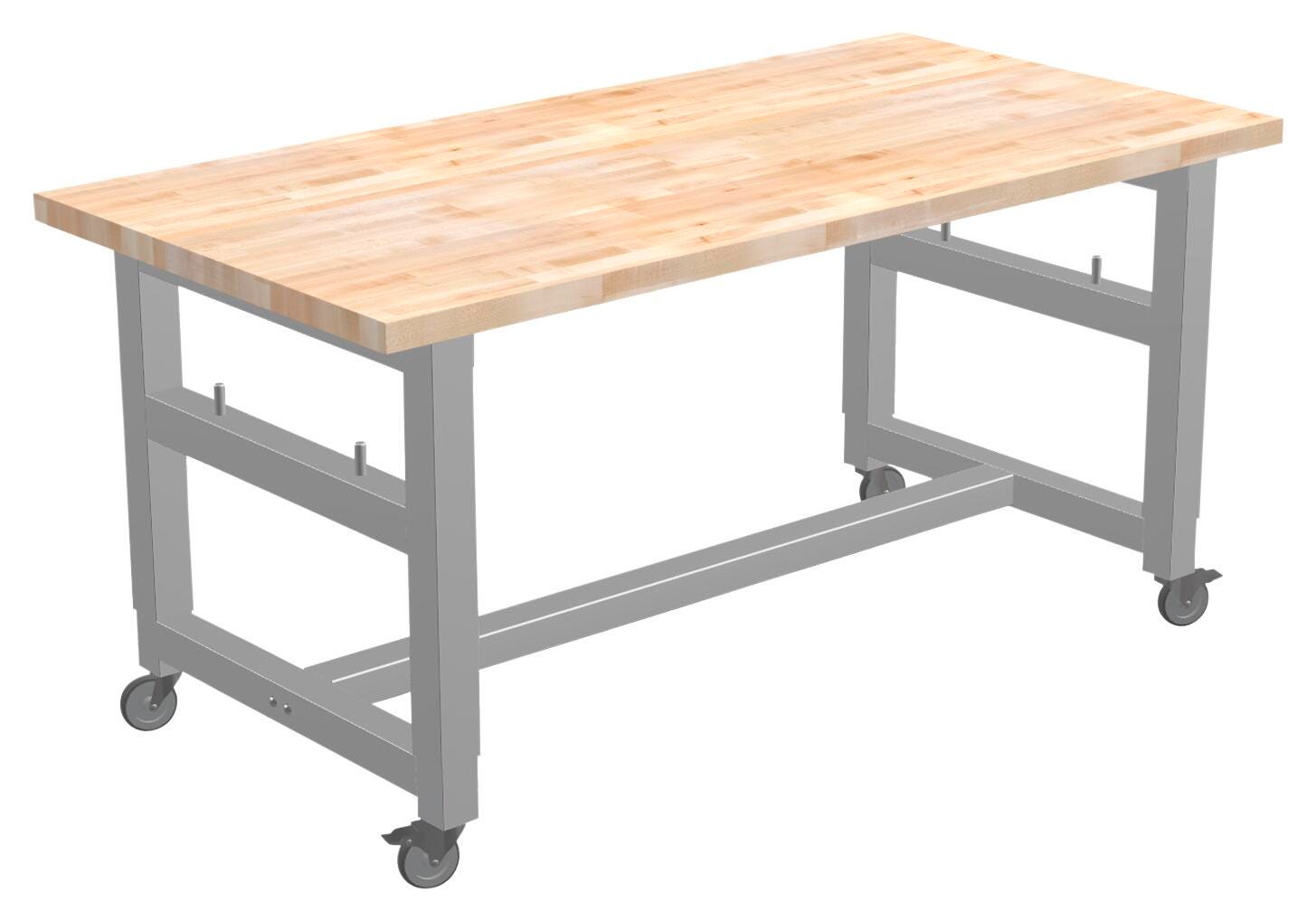 Image for Classroom Select Advocate Series Makerspace Project Table, Butcher Block Top, Titanium Frame from School Specialty